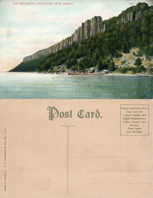 PALISADES N.J. THE MINARETS ANTIQUE POSTCARD