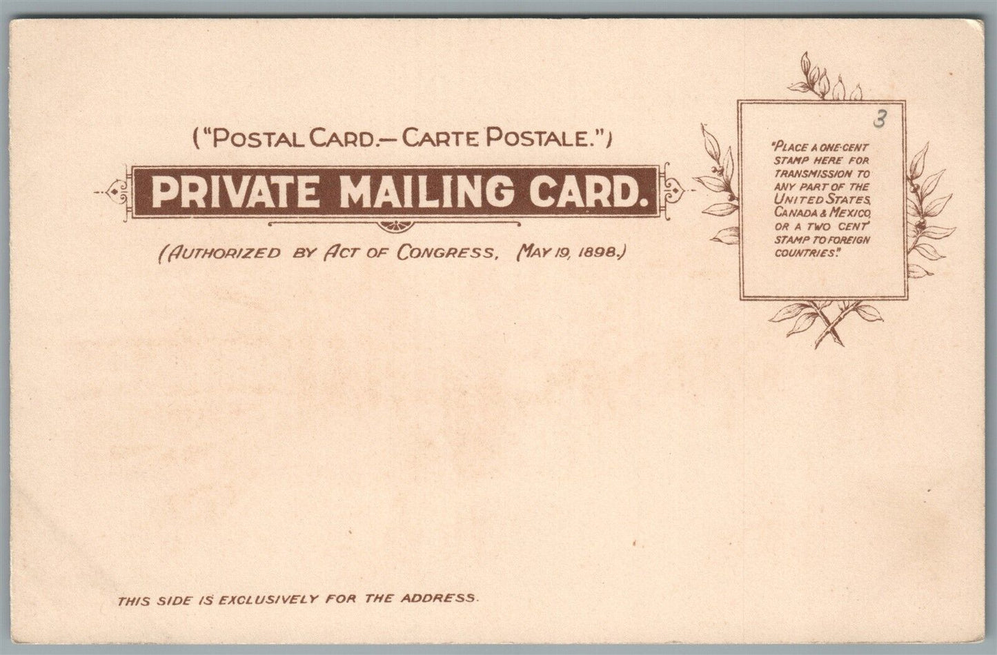 ATLANTIC CITY NJ BOARDWALK ANTIQUE POSTCARD PRIVATE MAILING CARD by RAPHAEL TUCK