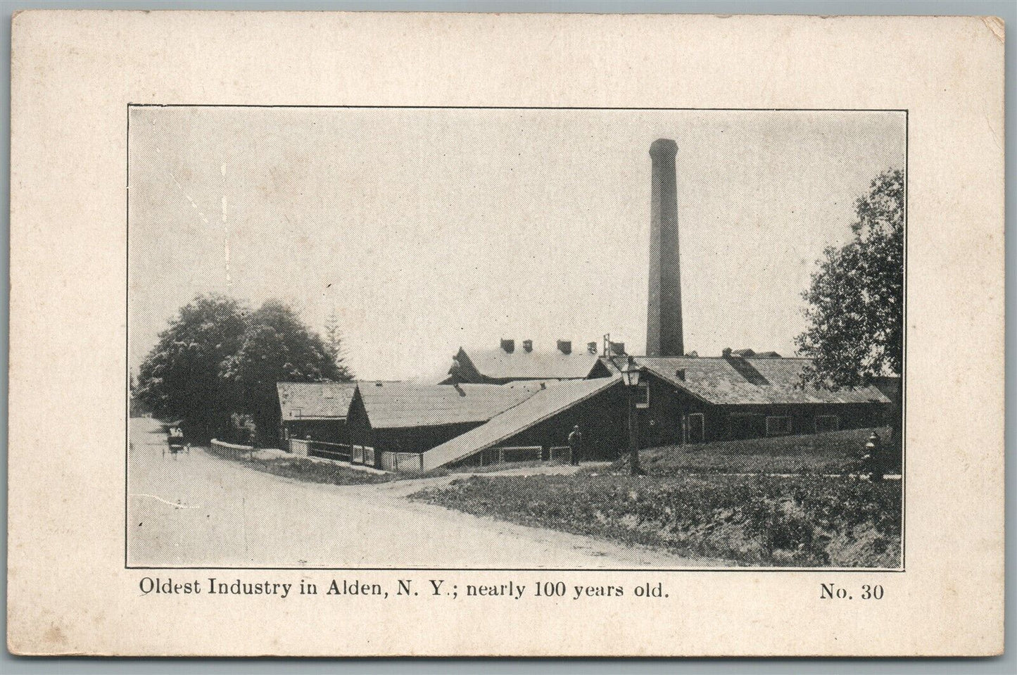 ALDEN NY OLDEST INDUSTRY ANTIQUE POSTCARD