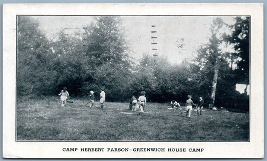 POUGHSKEEPSIE NY CAMP HERBERT PARSON GREENWICH HOUSE CAMP 1937 VINTAGE POSTCARD