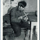 ESKIMO CARVER AT WORK ALASKA 1948 VINTAGE POSTCARD