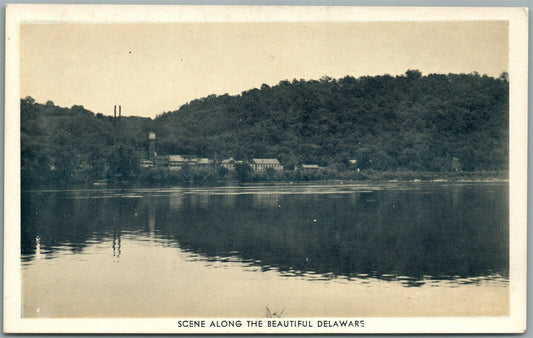 LAMBERTVILLE NJ SCENE ALONG DELAWARE ANTIQUE POSTCARD