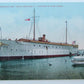 VINTAGE POSTCARD US RECEIVING SHIP REINA MERSEDES CAPTURED SPANISH VESSEL