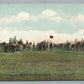 SEA GIRT NJ STATE CAMP GOVERNOR & STAFF REVIEWING ARTILLERY ANTIQUE POSTCARD