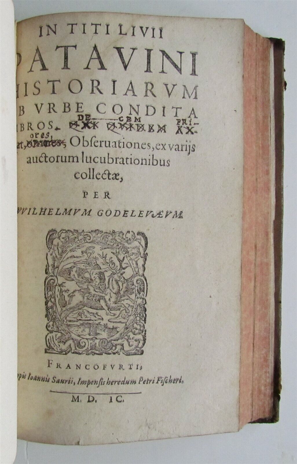 1599 2 volumes ROMAN HISTORY antique Titi Livii Patavini Historicorum Romanorum