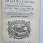 1675 PLINIUS PANEGYRICUS liber TRAIANO DICTUS antique VELLUM BOUND