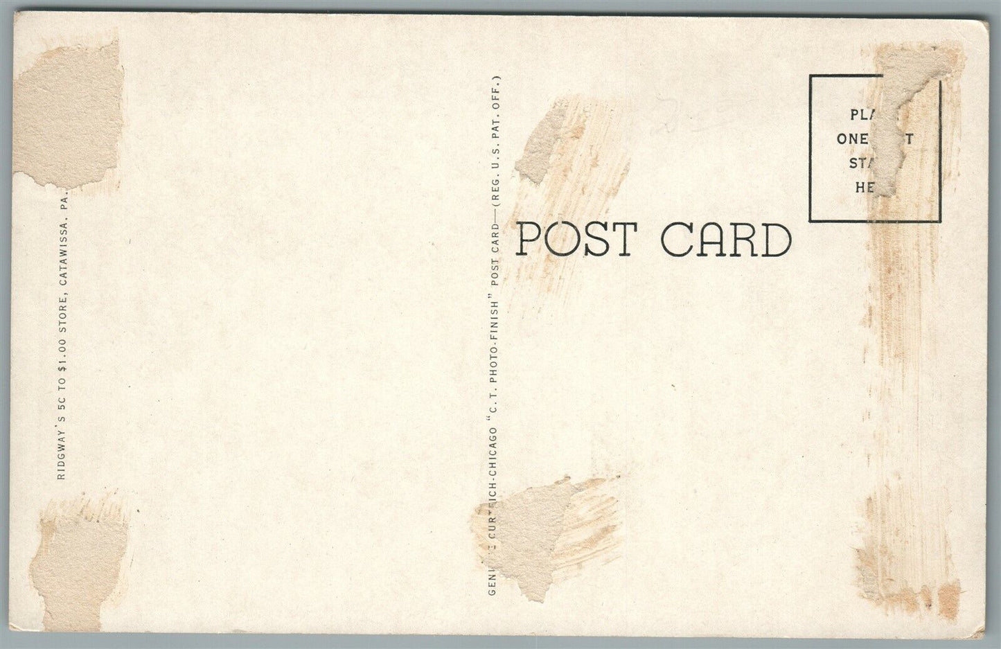 CATAWISSA PA MAIN STREET ANTIQUE POSTCARD