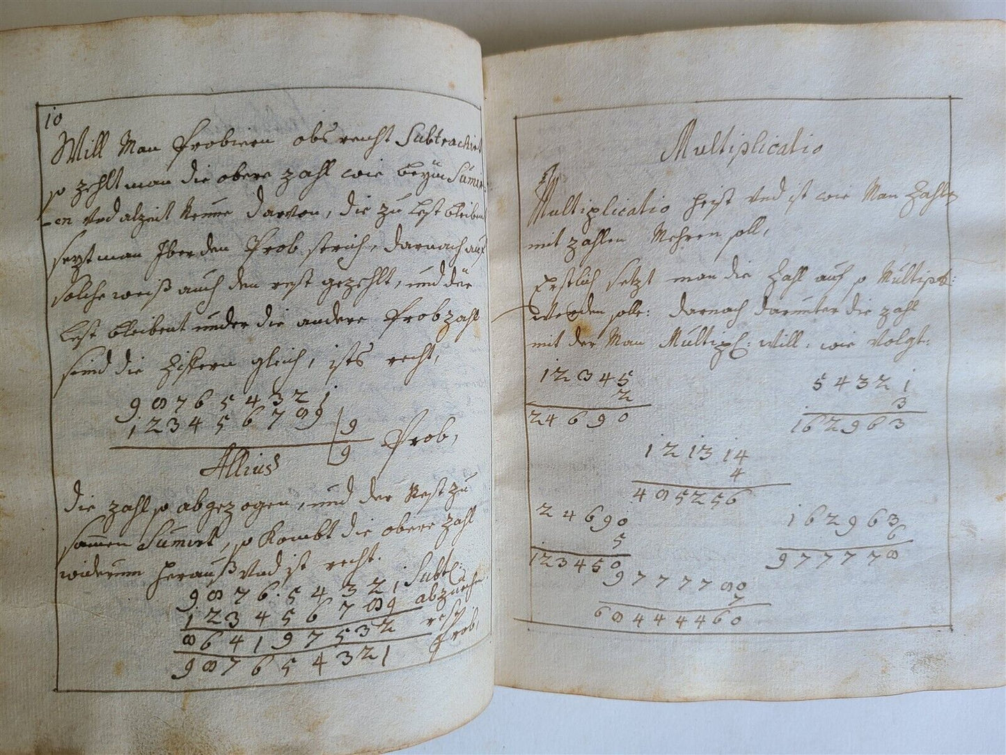 1765 MATHEMATICS GERMAN MANUSCRIPT CLAVIS ARITHMETICA antique HAND WRITTEN