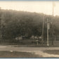 VILLAGE SCENE w/ SOCONY GASOLINE SIGN ANTIQUE REAL PHOTO POSTCARD RPPC