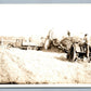 ANAMESA IA TRESHING OATS VINTAGE REAL PHOTO POSTCARD RPPC FARMING TRUCK TRACTOR