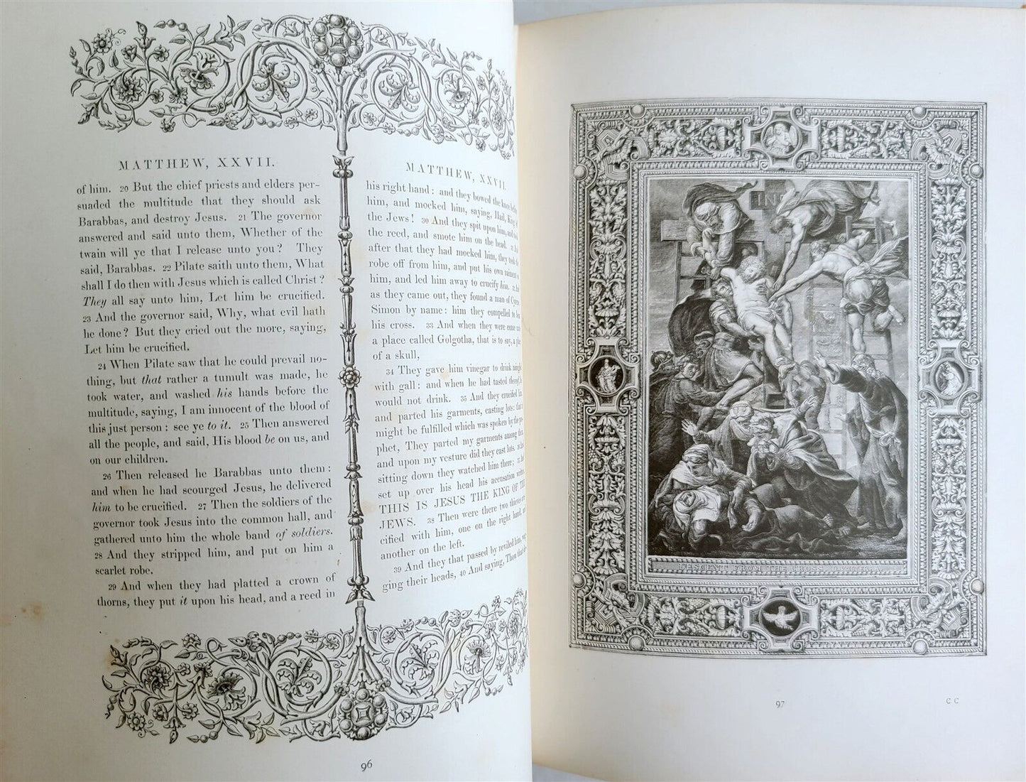 1883 BIBLE in ENGLISH antique BEAUTIFULLY ILLUSTRATED