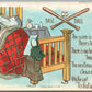 BASEBALL DREAM COMIC ANTIQUE POSTCARD by H.M.ROSE