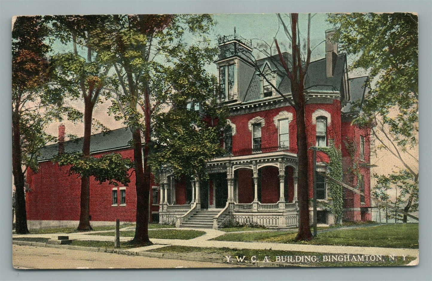 BINGHAMPTON NY YWCA ANTIQUE POSTCARD