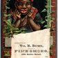 BLACK AMERICANA BARNES SHOE STORE ANTIQUE ADVERTISING VICTORIAN TRADE CARD