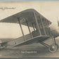 EARLY AVIATION AGO DOPPELDECKER BIPLANE ANTIQUE REAL PHOTO POSTCARD airplane