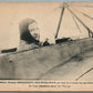 FRENCH AVIATOR MOULINAIS EARLY AVIATION ANTIQUE POSTCARD