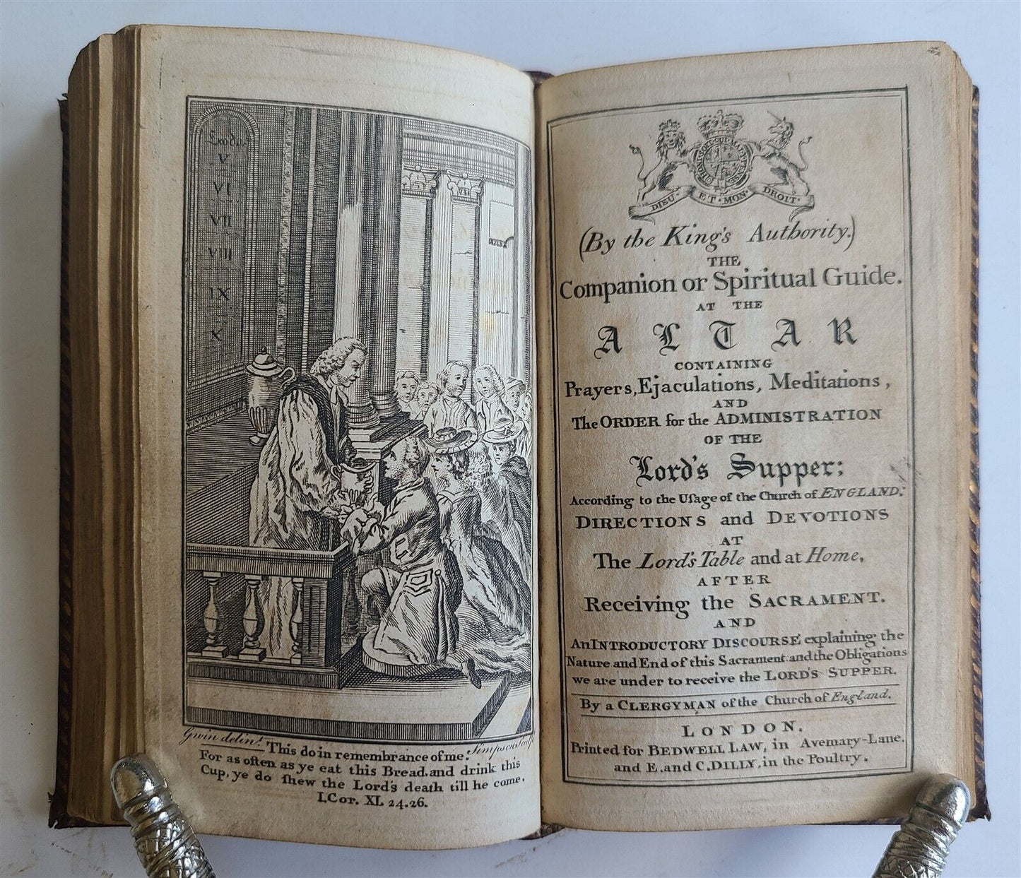 1777 BOOK OF COMMON PRAYER & PSALTER ENGLISH ANTIQUE Cambridge ORIGINAL MOROCCO