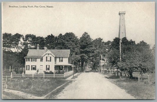 NIANTIC CT BROADWAY PINE GROVE ANTIQUE POSTCARD