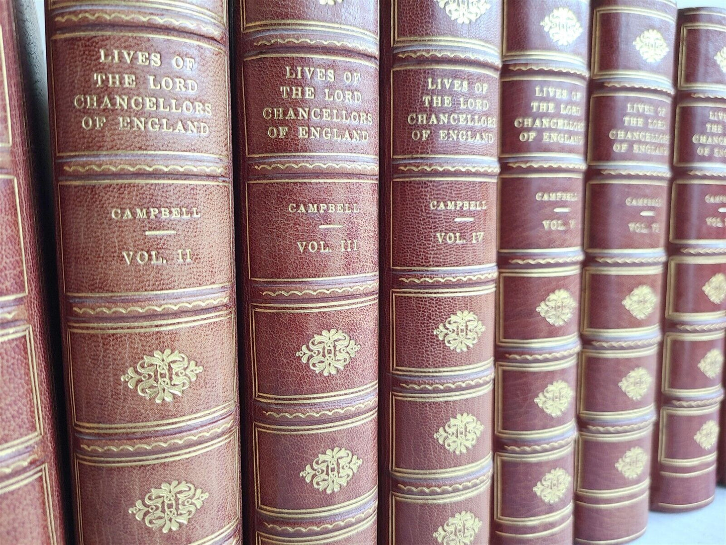 1874 LIVES OF LORD CHANELLORS & KEEPERS OF GREAT SEAL of ENGLAND antique 10 VOLS