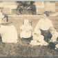 BABYSITTING 1907 ANTIQUE REAL PHOTO POSTCARD RPPC w/ CORK CANCEL