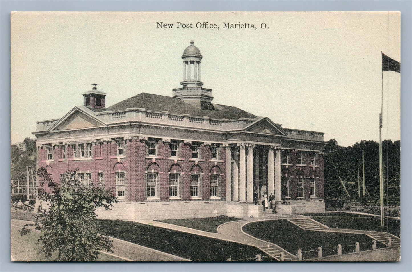 MARIETTA OH POST OFFICE ANTIQUE POSTCARD