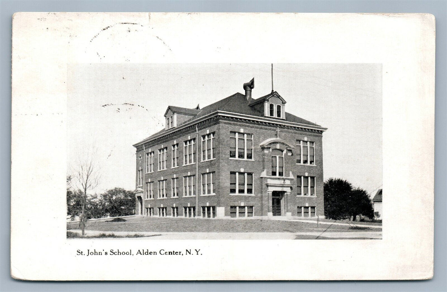 ALDEN CENTER NY ST.JOHN'S SCHOOL ANTIQUE POSTCARD