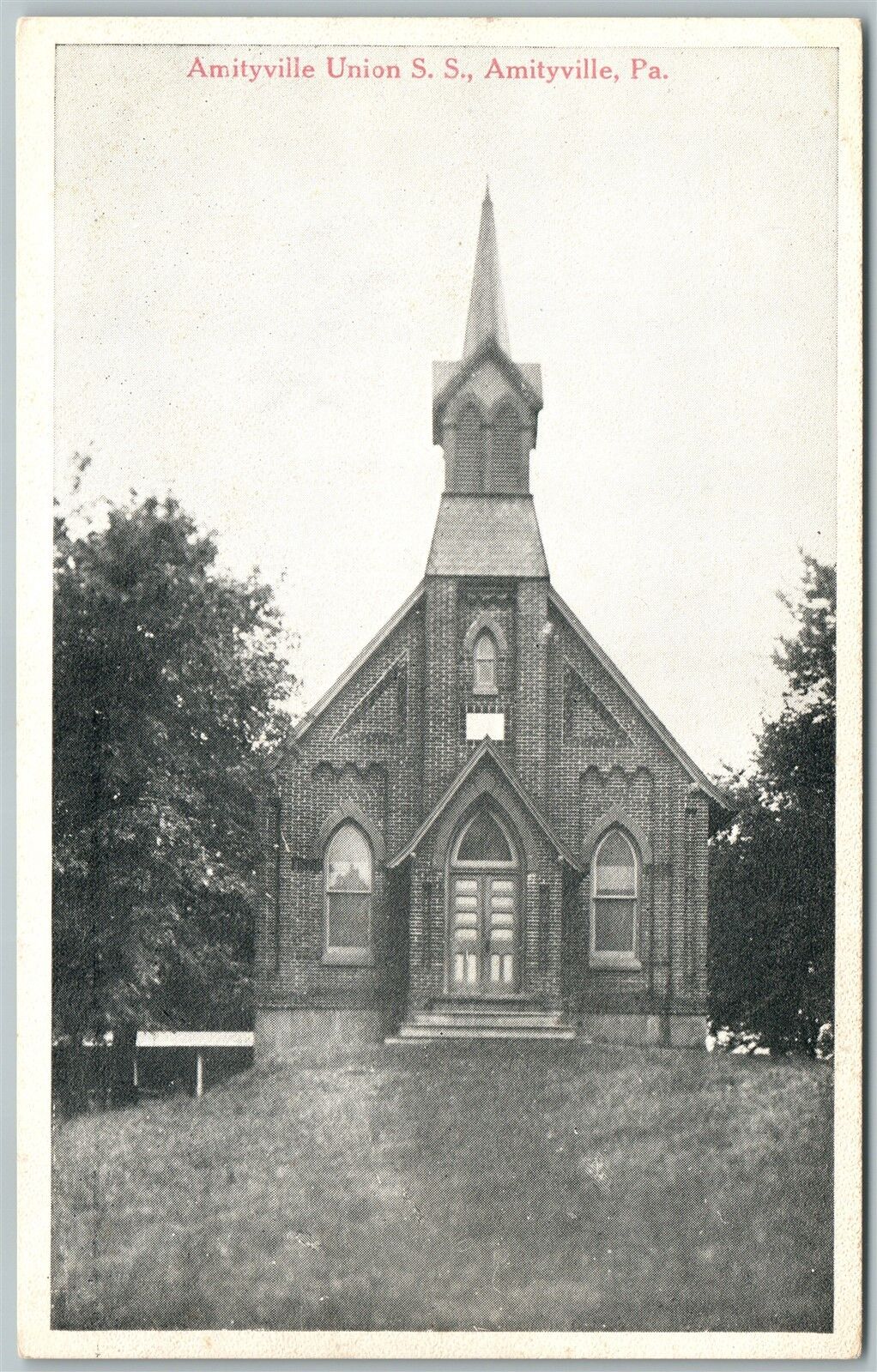 AMITYVILLE PA UNION S.S. ANTIQUE POSTCARD