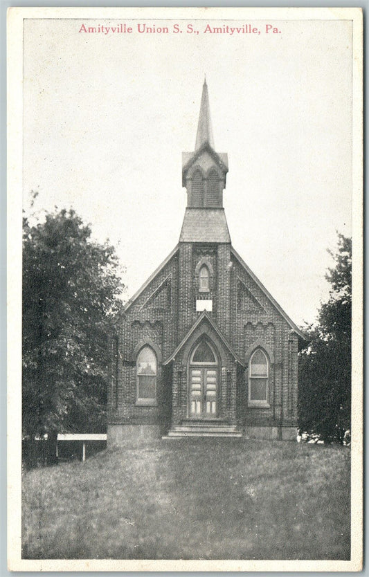 AMITYVILLE PA UNION S.S. ANTIQUE POSTCARD