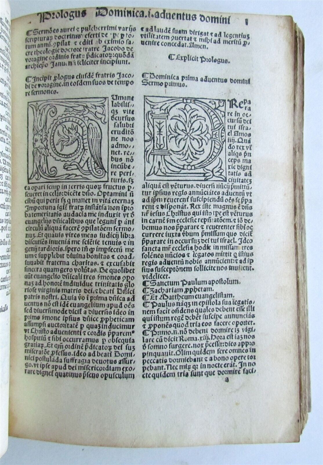 1499 INCUNABULA Sermones de sanctis by Jacobus de Voragine INCUNABLE ANTIQUE