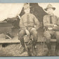 US SOLDIERS in CAMP WWI ERA ANTIQUE REAL PHOTO POSTCARD RPPC