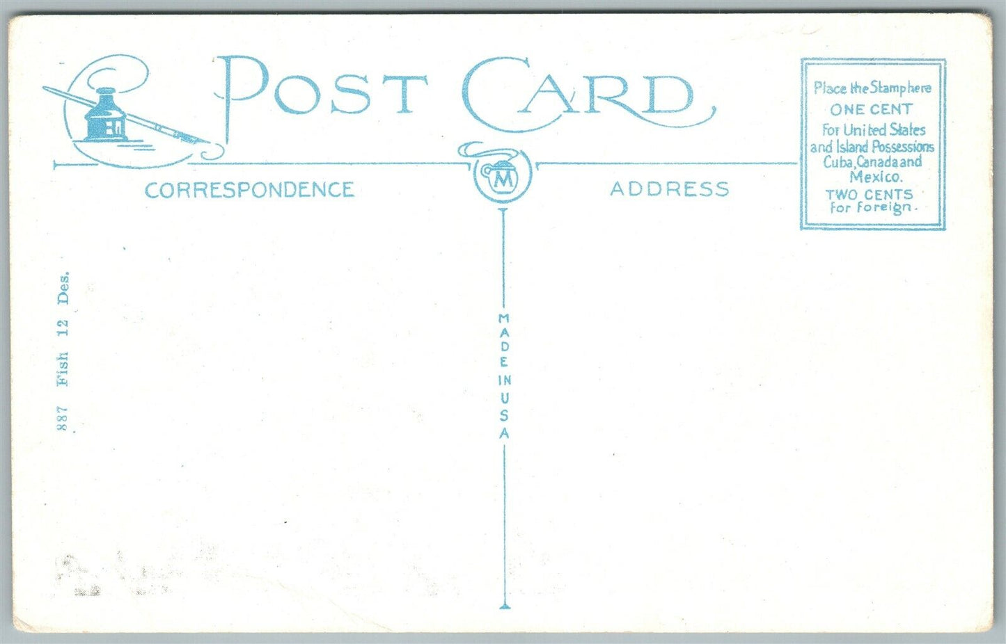 EXAGGERATED FISHING ANTIQUE POSTCARD IT MAY SOUND BIG BUT HERE IT IS