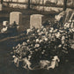 CEMETERY w/ TOMBSTONES ANTIQUE REAL PHOTO POSTCARD RPPC