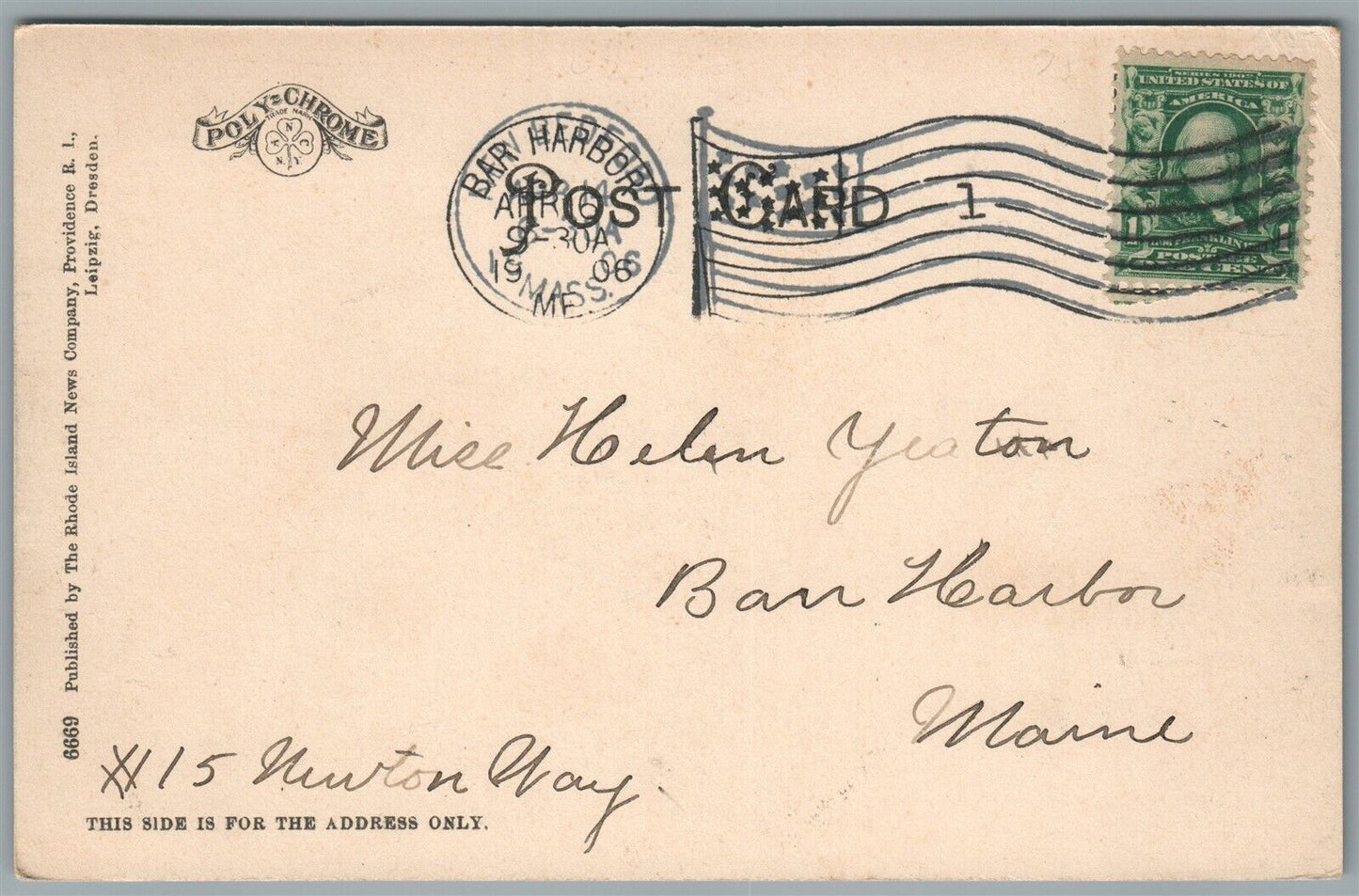 NEW BEDFORD MA UNION AND PURCHASE STREET ANTIQUE POSTCARD