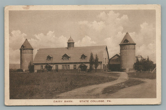 STATE COLLEGE PA DAIRY BARN ANTIQUE POSTCARD