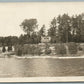 LAKE CHAMPLAIN NY SUMMER CAMP ANTIQUE REAL PHOTO POSTCARD RPPC
