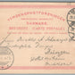 DENMARK HILSEN FRA HELSINGOR ANTIQUE POSTCARD w/ STAMP