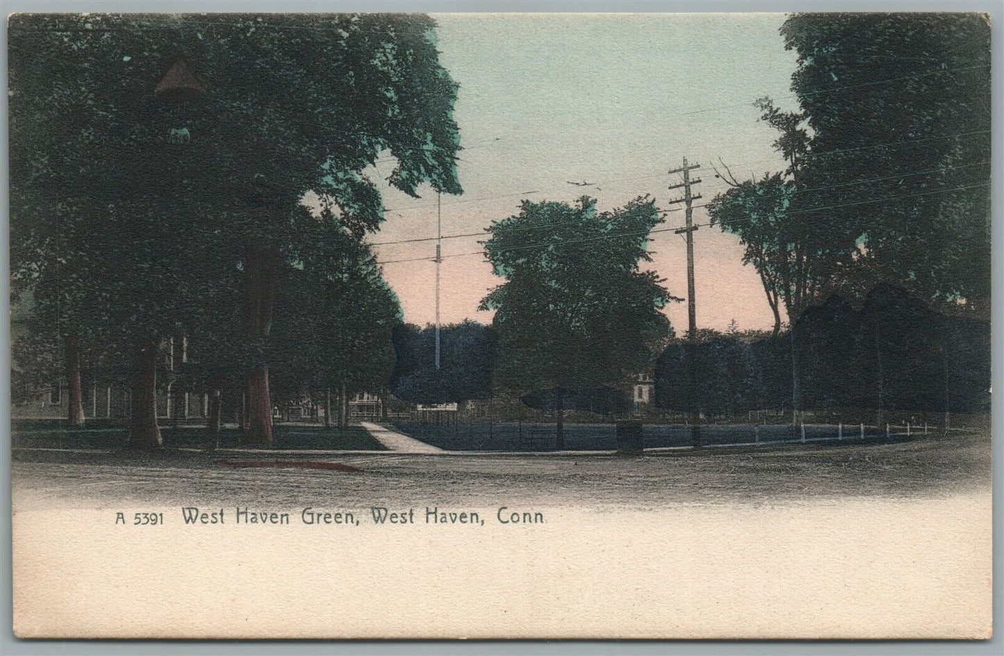 WEST HAVEN GREEN CT ANTIQUE POSTCARD