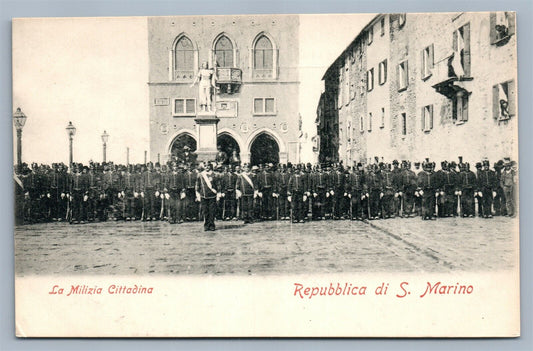REPUBLICA SAN MARINO LA MILIZIA CITTADINA ANTIQUE POSTCARD