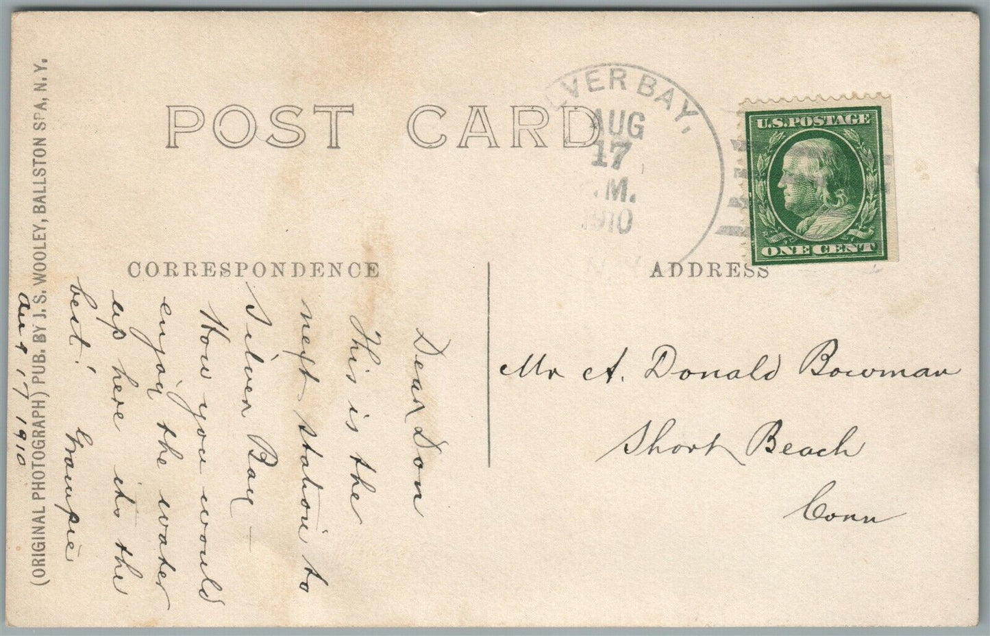 LAKE GEORGE NY UNCAS ANTIQUE REAL PHOTO POSTCARD RPPC