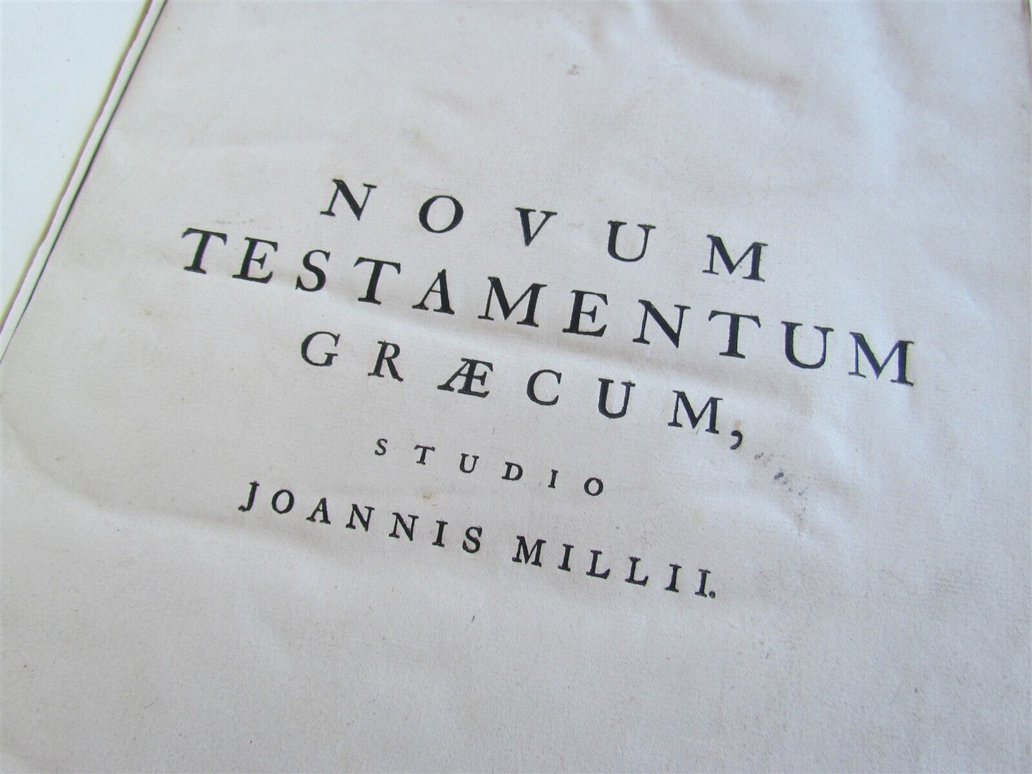 1723 GREEK BIBLE MASSIVE FOLIO antique Novum Testamentum Graecum NEW TESTAMENT