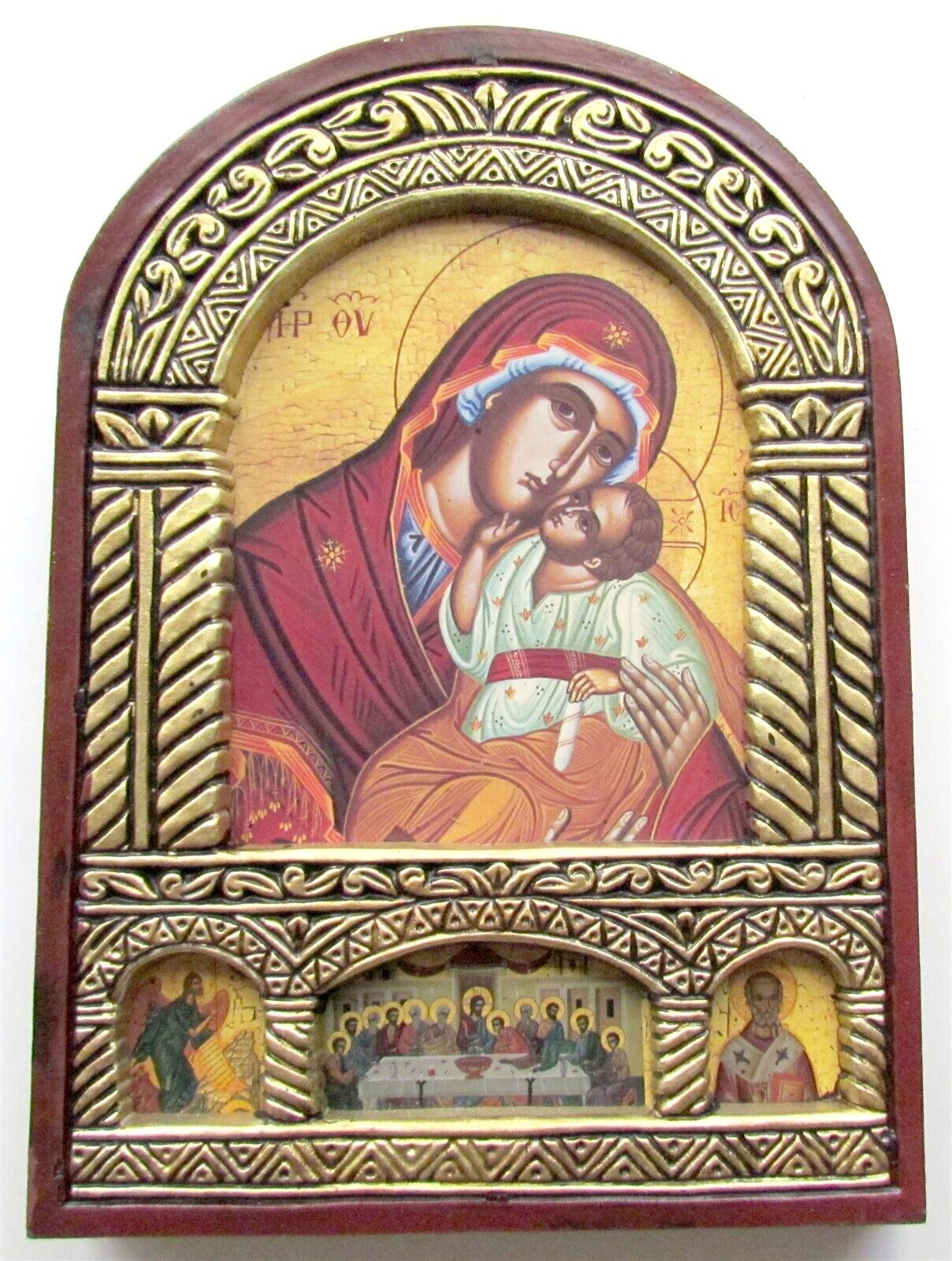 GREEK BYZANTINE RUSSIAN ORTHODOX ICON on WOOD of MOTHER OF GOD new