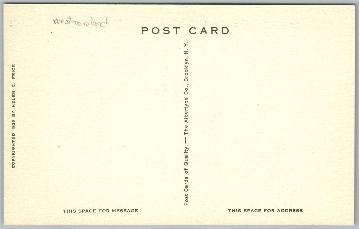 WEST OVERTON SCOTTDALE PA HISTORICAL HOUSE VINTAGE POSTCARD