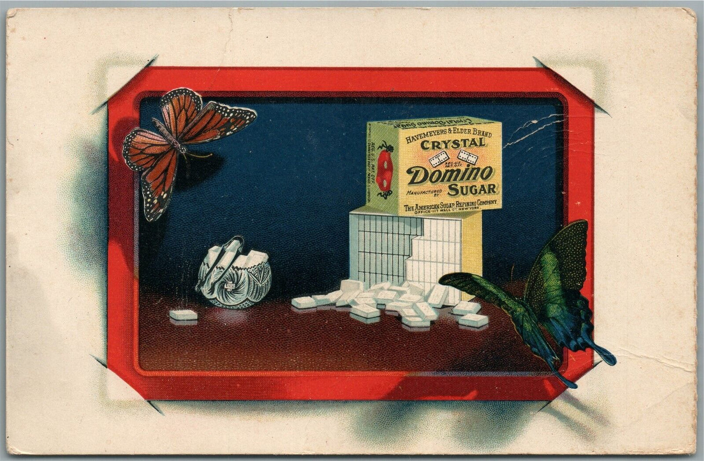 DOMINO SUGAR ADVERTISING ANTIQUE POSTCARD