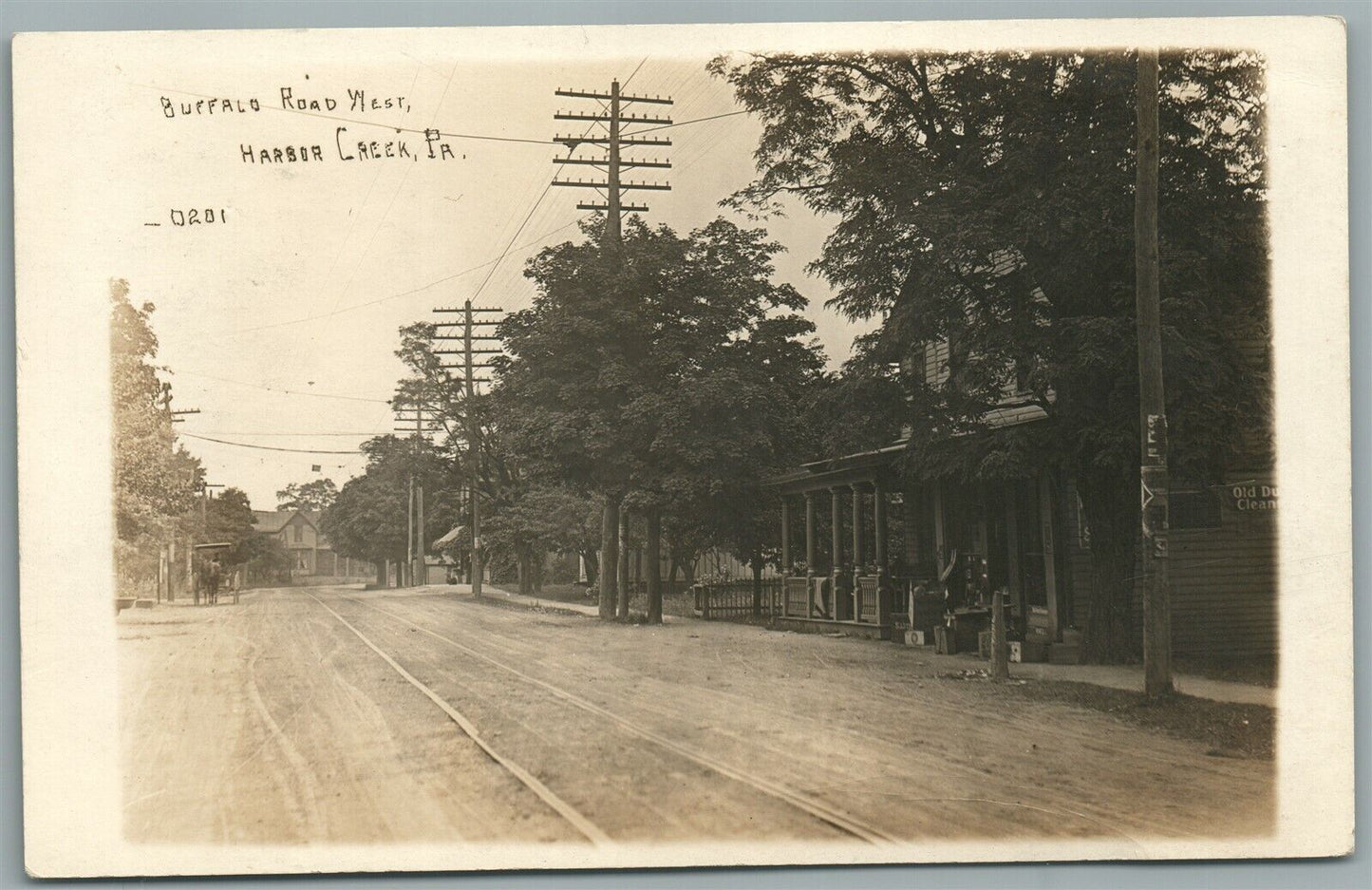 HARBOR CREEK PA BUFFALO ROAD ANTIQUE REAL PHOTO POSTCARD RPPC