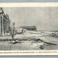 ASBURY PARK NJ BOARDWALK AFTER STORM 1944 CONVENTION HALL VINTAGE POSTCARD
