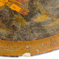 ORIENTAL HUNTING LIONS SCENE PAPER MACHE HAND PAINTED LACQUER BOWL antique