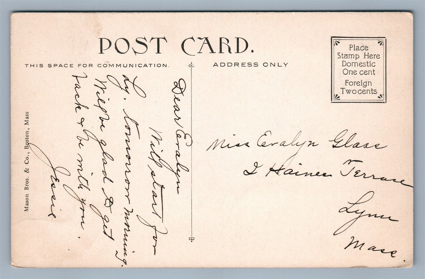 SANFORD ME LONGFELLOW SCHOOL ANTIQUE POSTCARD