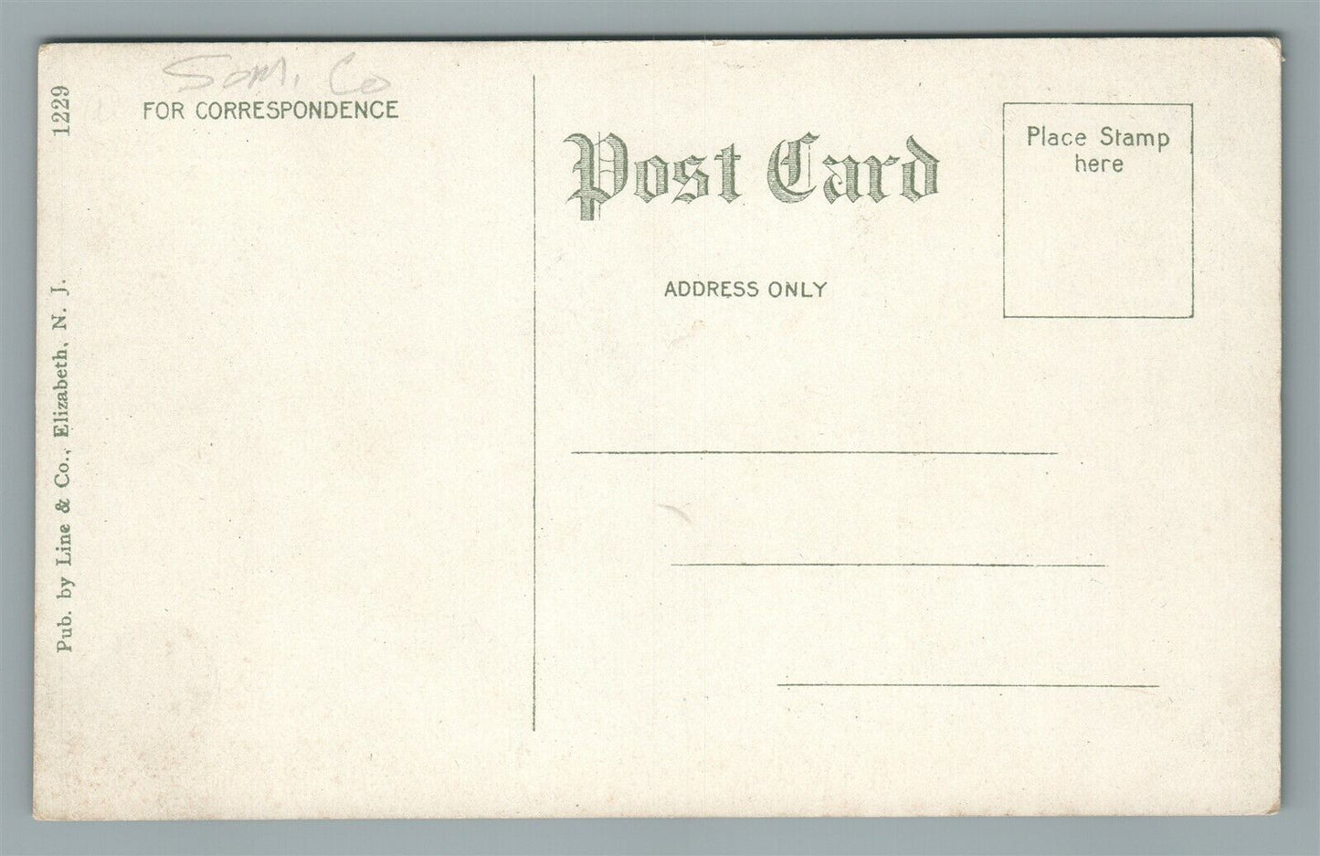 SOMERVILLE NJ WEST END AVENUE ANTIQUE POSTCARD
