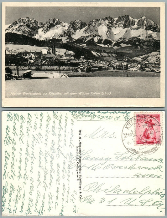 ALPINER WINTRERSPORTPLATZ AUSTRIA 1933 VINTAGE POSTCARD