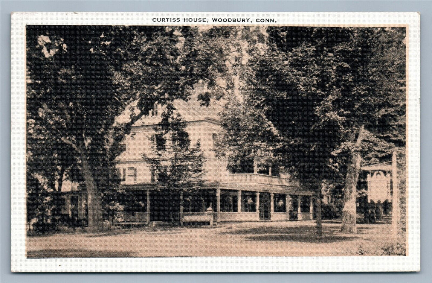 WOODBURY CT CURTISS HOUSE 1937 VINTAGE POSTCARD